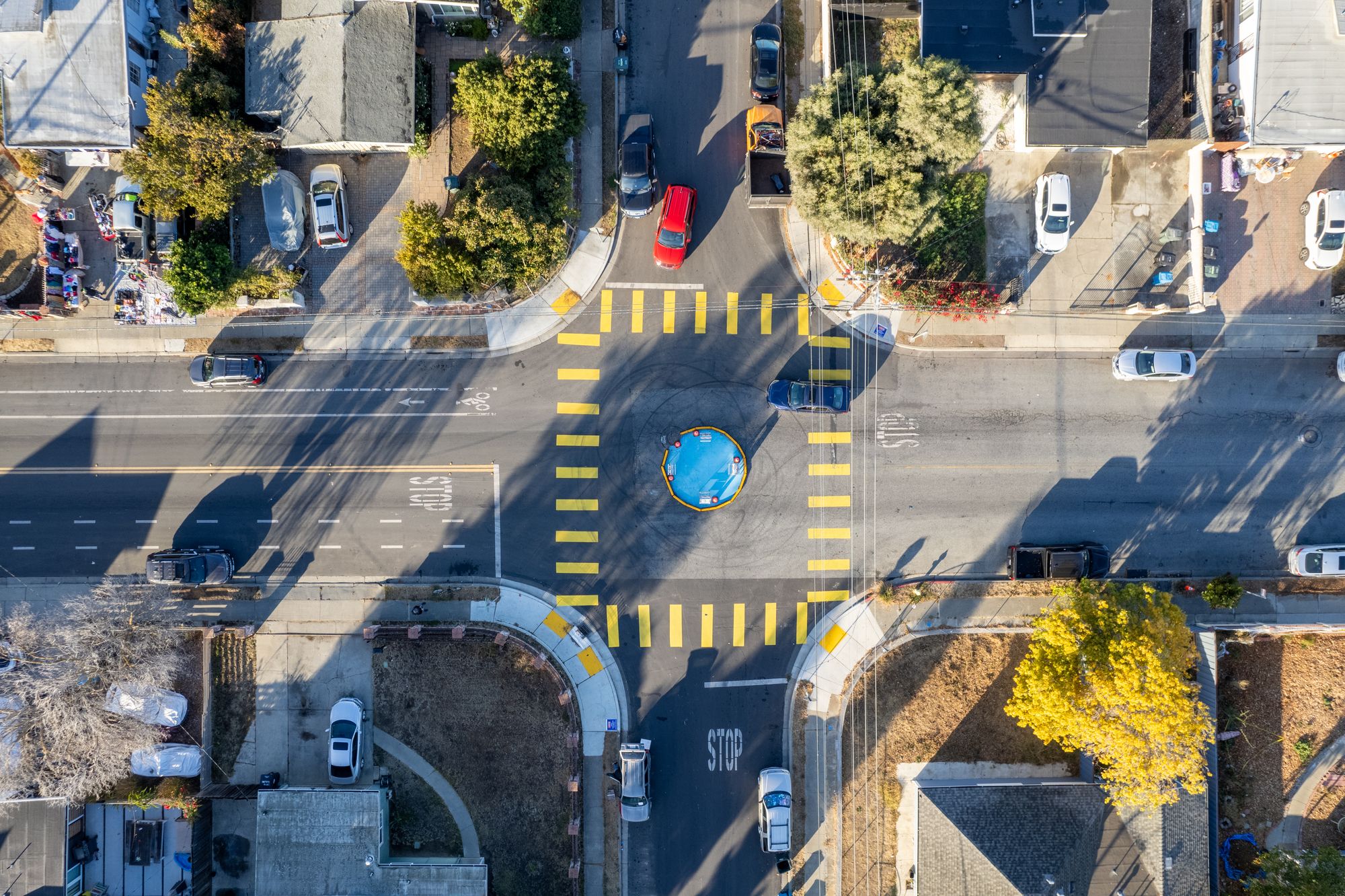 Temporary Traffic Circle Installed at Fordham & Notre Dame