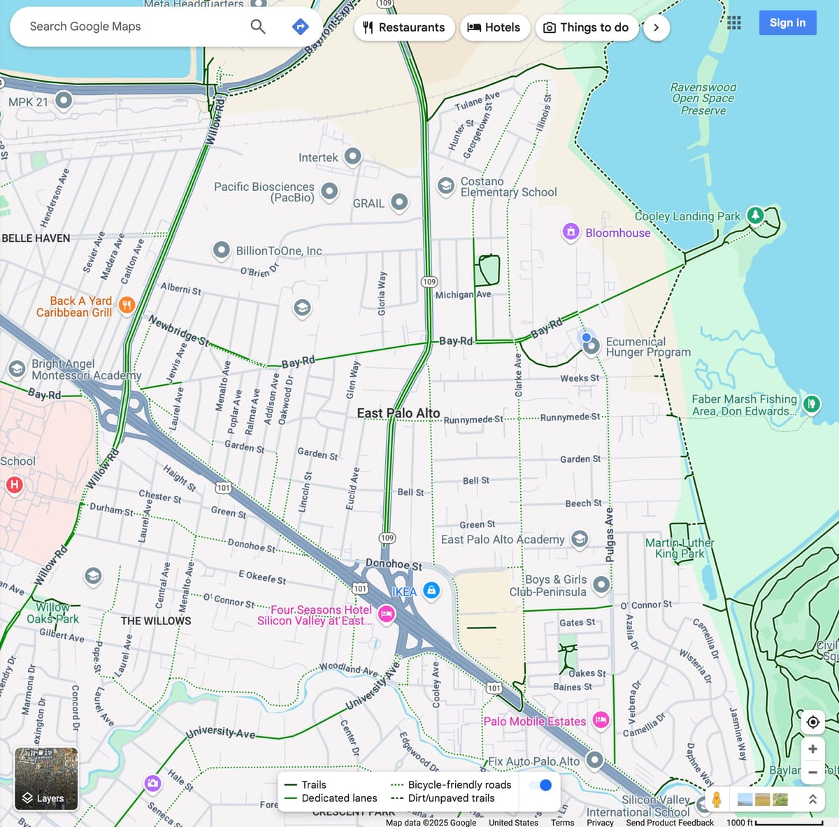 Cycling Made Safer: Google Maps Now Includes All East Palo Alto Bike Lanes
