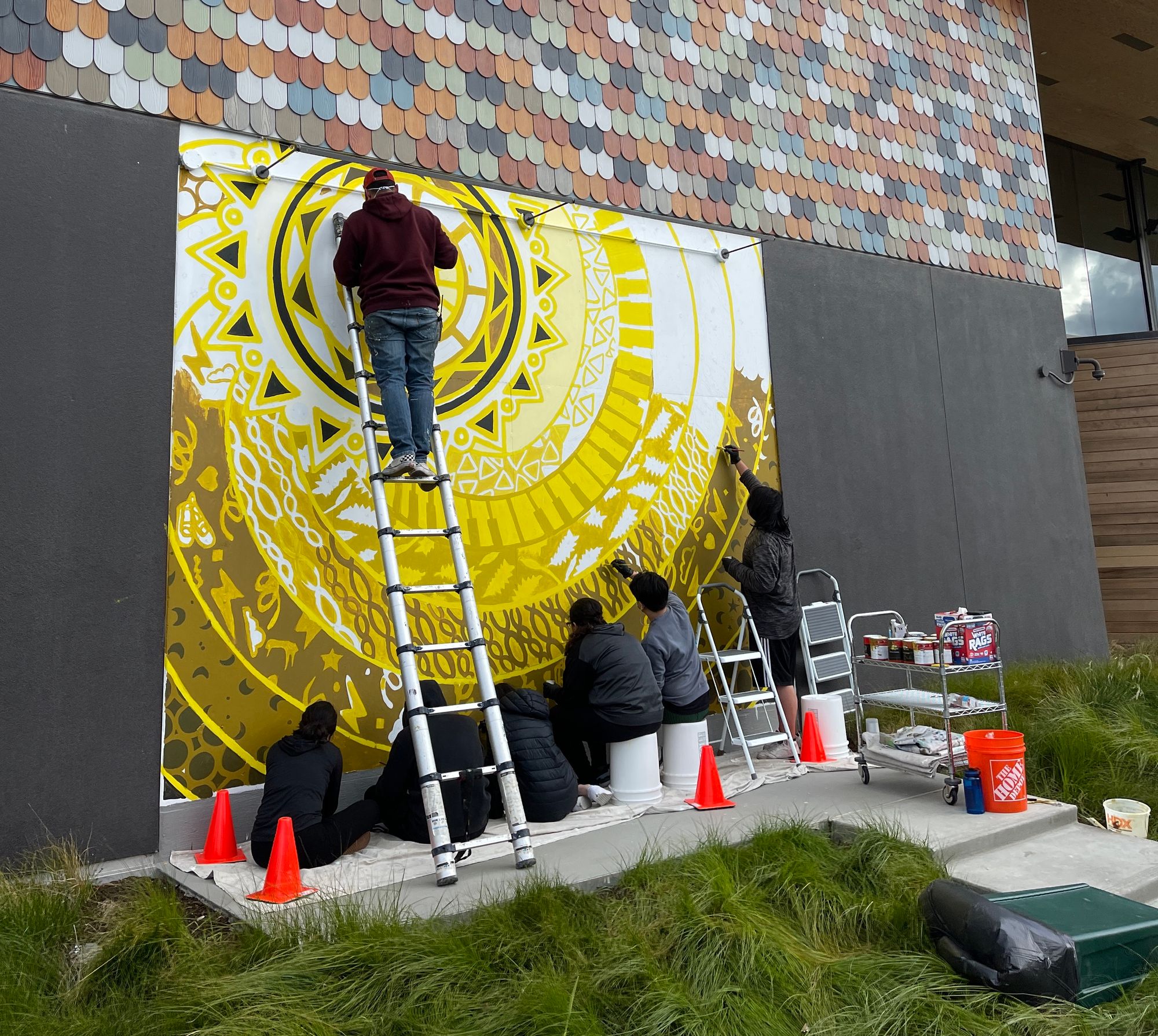 EPACENTER Student-Created Mural Goes Up