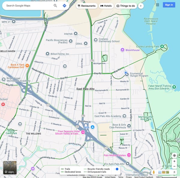 Cycling Made Safer: Google Maps Now Includes All East Palo Alto Bike Lanes