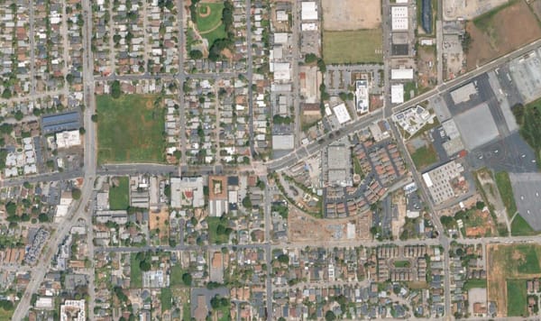 Google Maps satellite view of East Palo Alto
